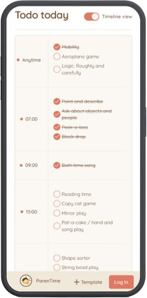 App activity timeline